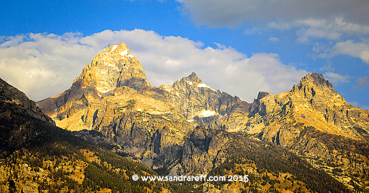 Giclee print of Teton mountains